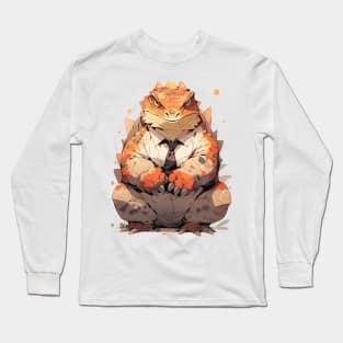 Bearded dragon with suit Long Sleeve T-Shirt